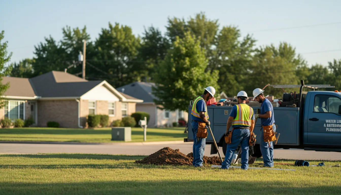 Residential water line and bathroom plumbing service in Converse, IN